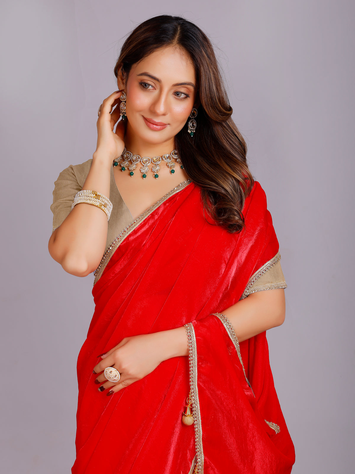 Tanisha Silk Plain Saree
