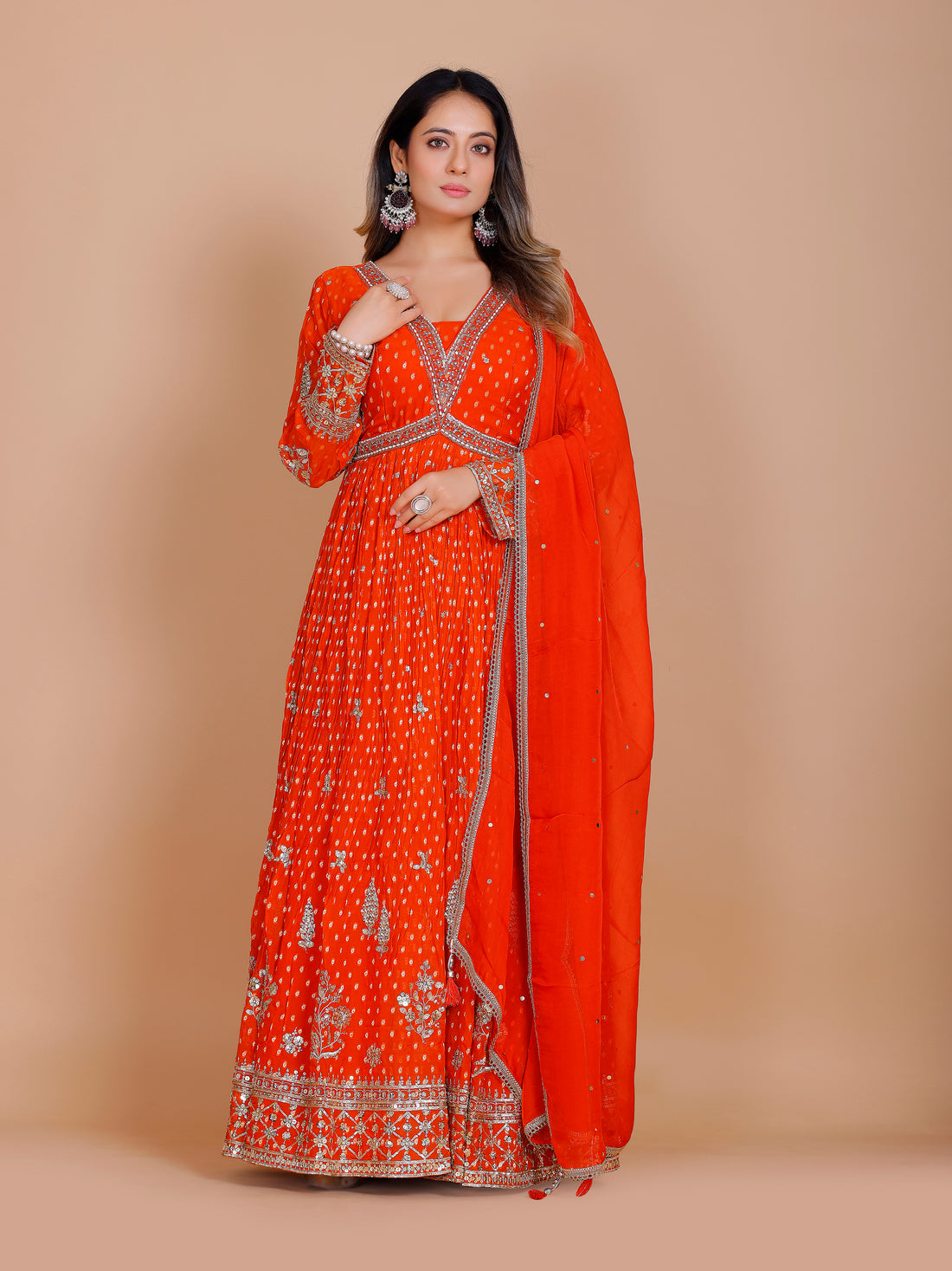 Mahika Gown With Dupatta