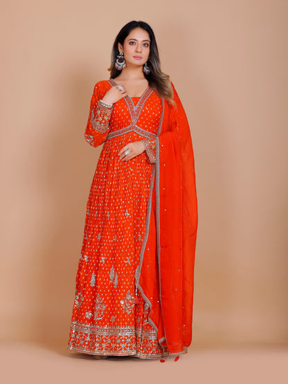 Mahika Gown With Dupatta