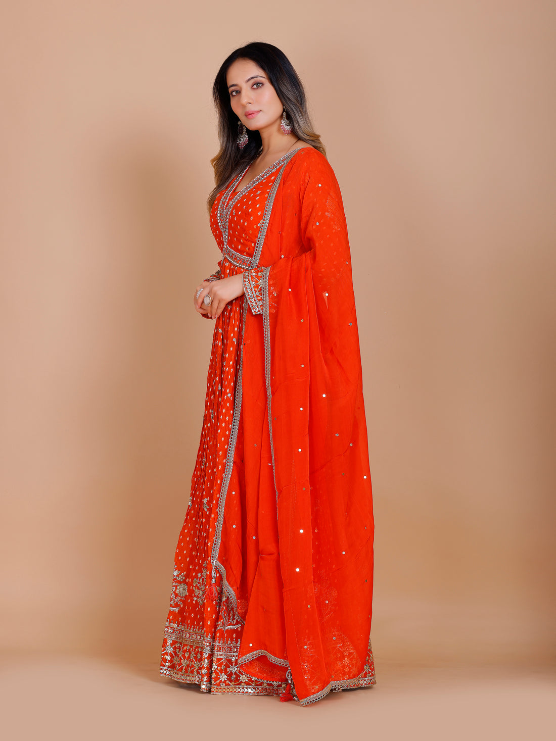 Mahika Gown With Dupatta