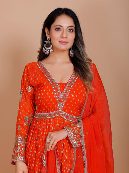 Mahika Gown With Dupatta