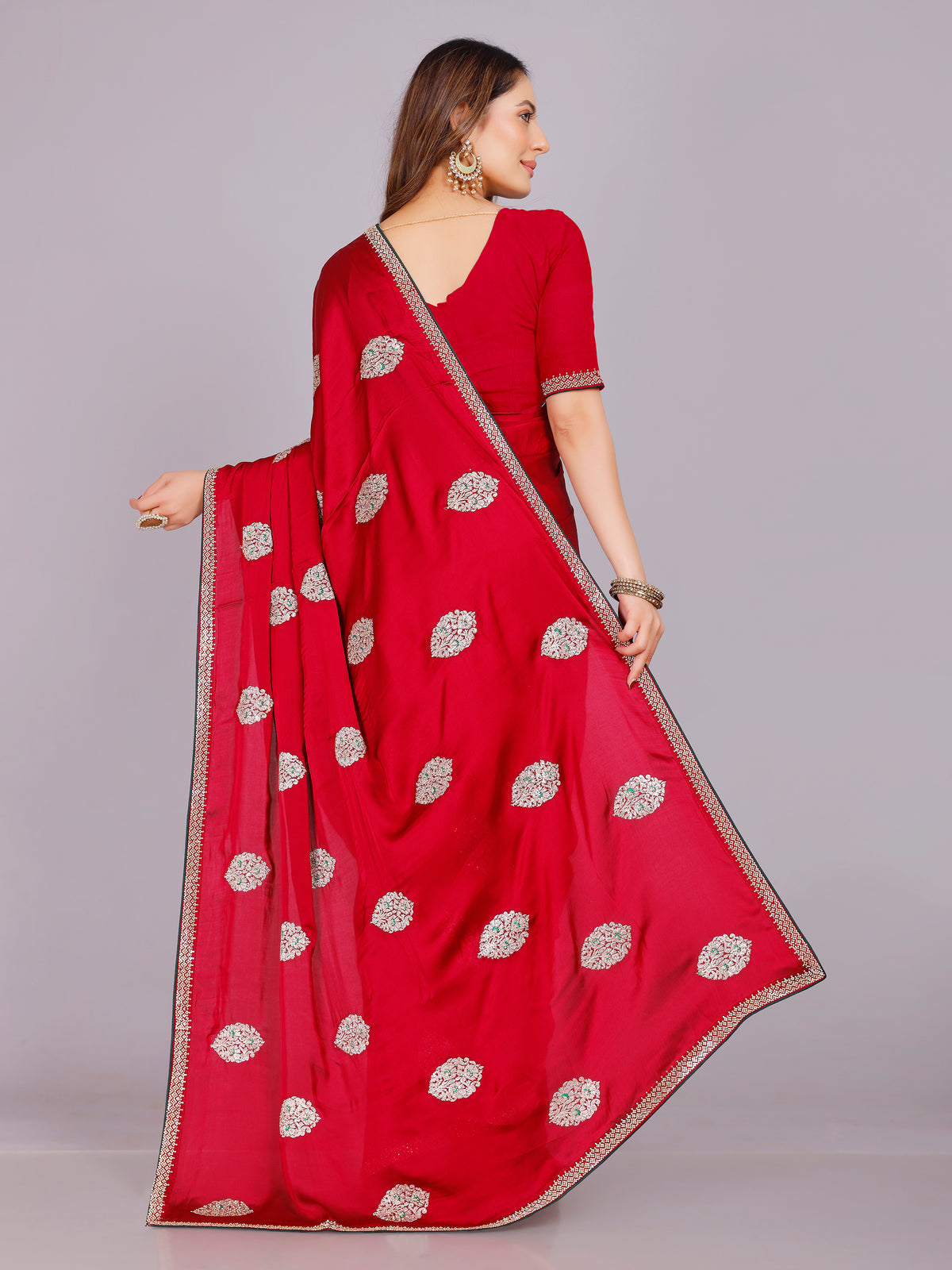 Dhwani Silk Embroidered Saree - Roop Darshan