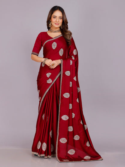 Dhwani Silk Embroidered Saree - Roop Darshan
