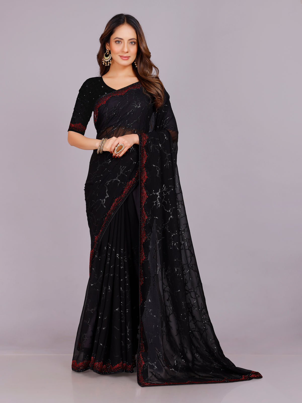 Lavanya Georgette Saree - Roop Darshan