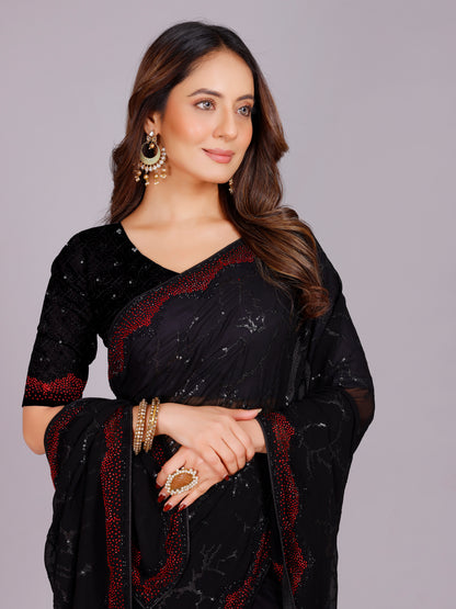 Lavanya Georgette Saree - Roop Darshan