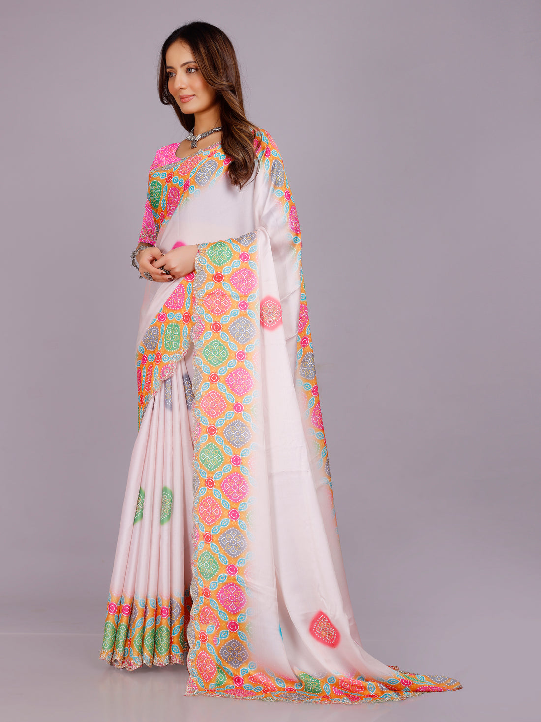 Juhi Satin Printed Saree