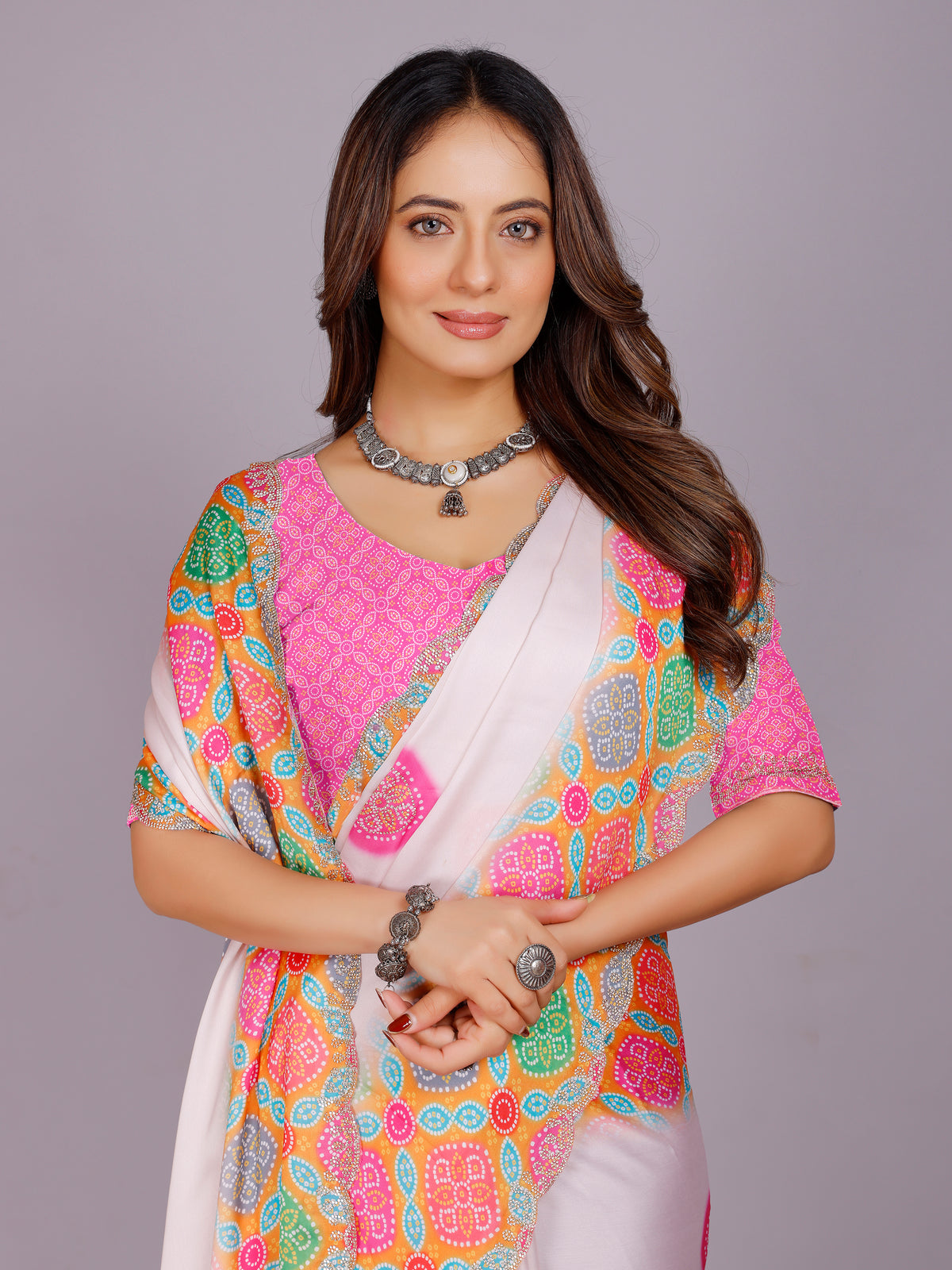 Juhi Satin Printed Saree