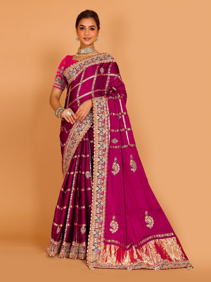 Gisha Silk Zari Work Saree - Roop Darshan