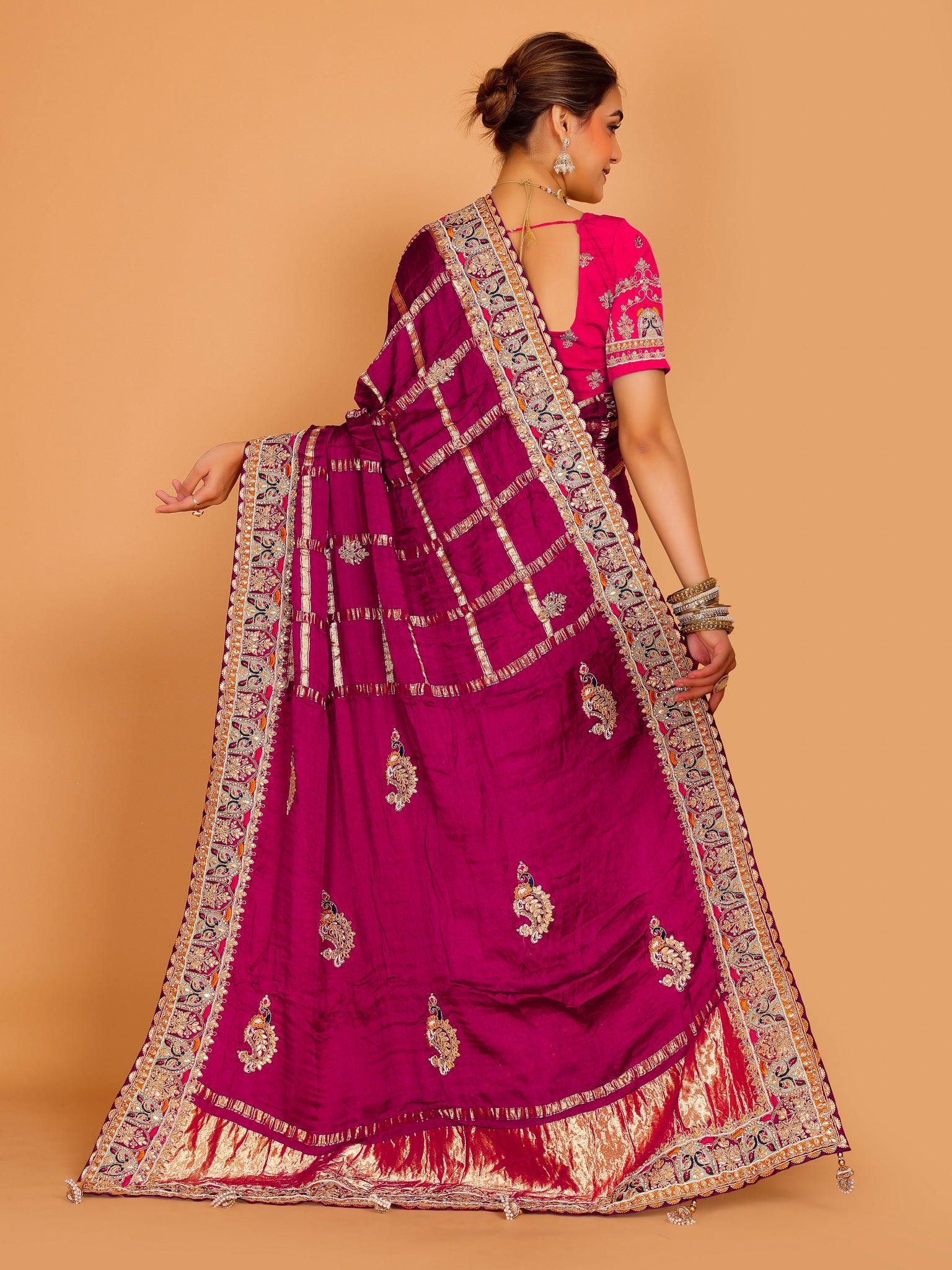 Gisha Silk Zari Work Saree - Roop Darshan