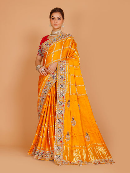Gisha Silk Zari Work Saree - Roop Darshan