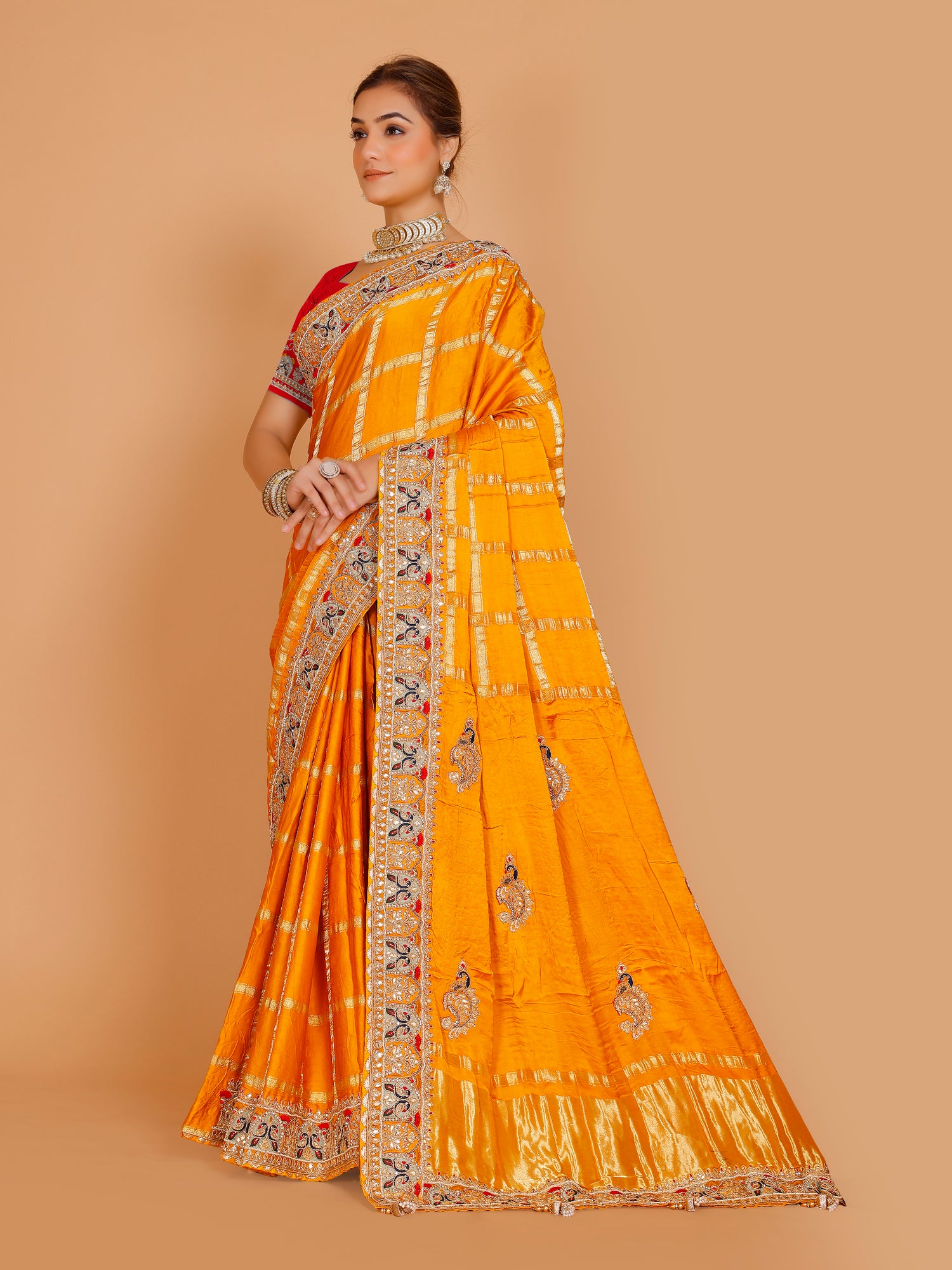 Gisha Silk Zari Work Saree - Roop Darshan