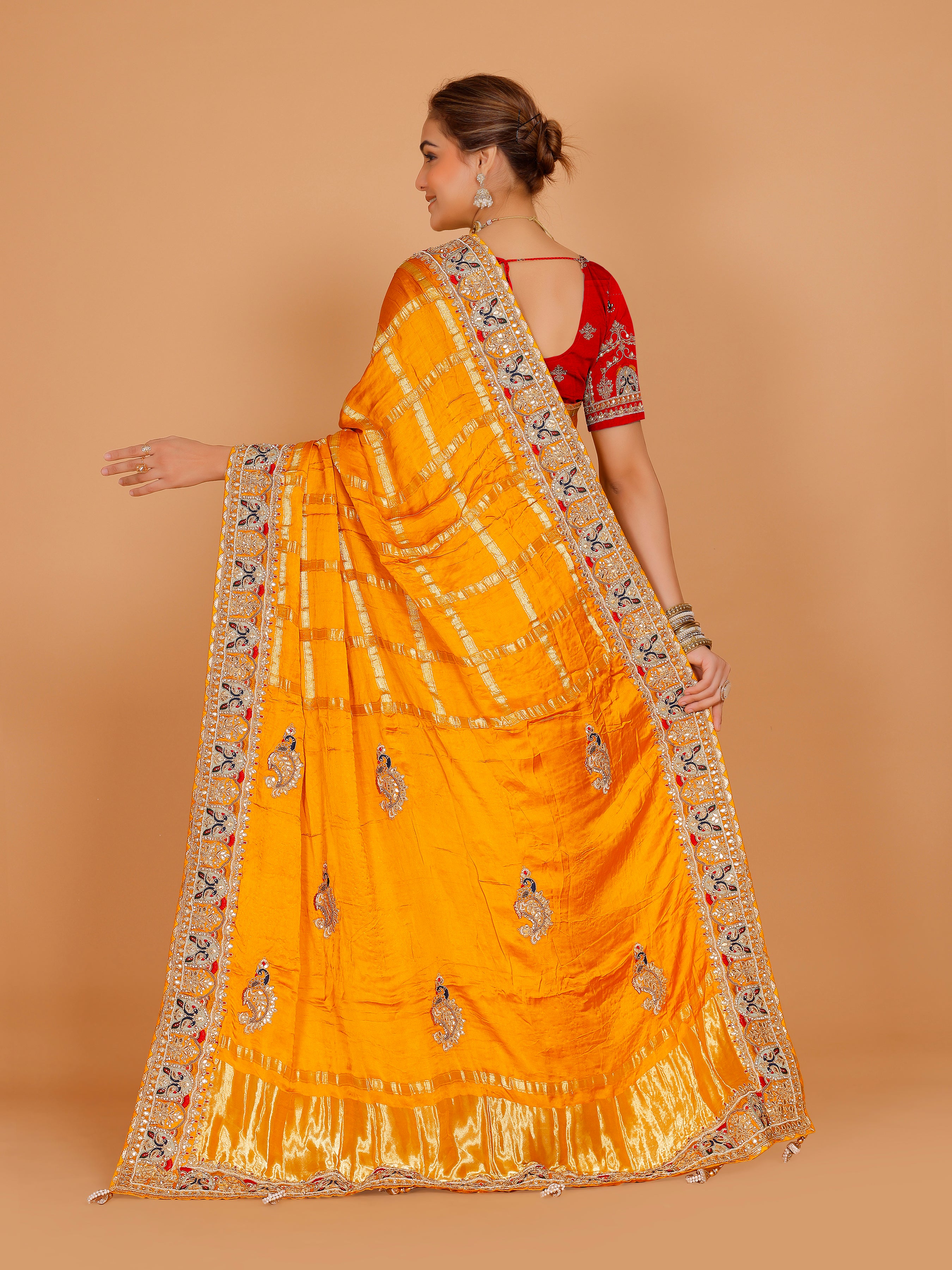 Gisha Silk Zari Work Saree - Roop Darshan