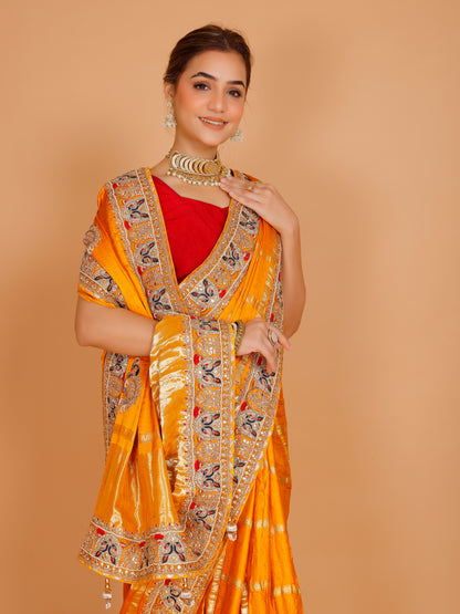 Gisha Silk Zari Work Saree - Roop Darshan