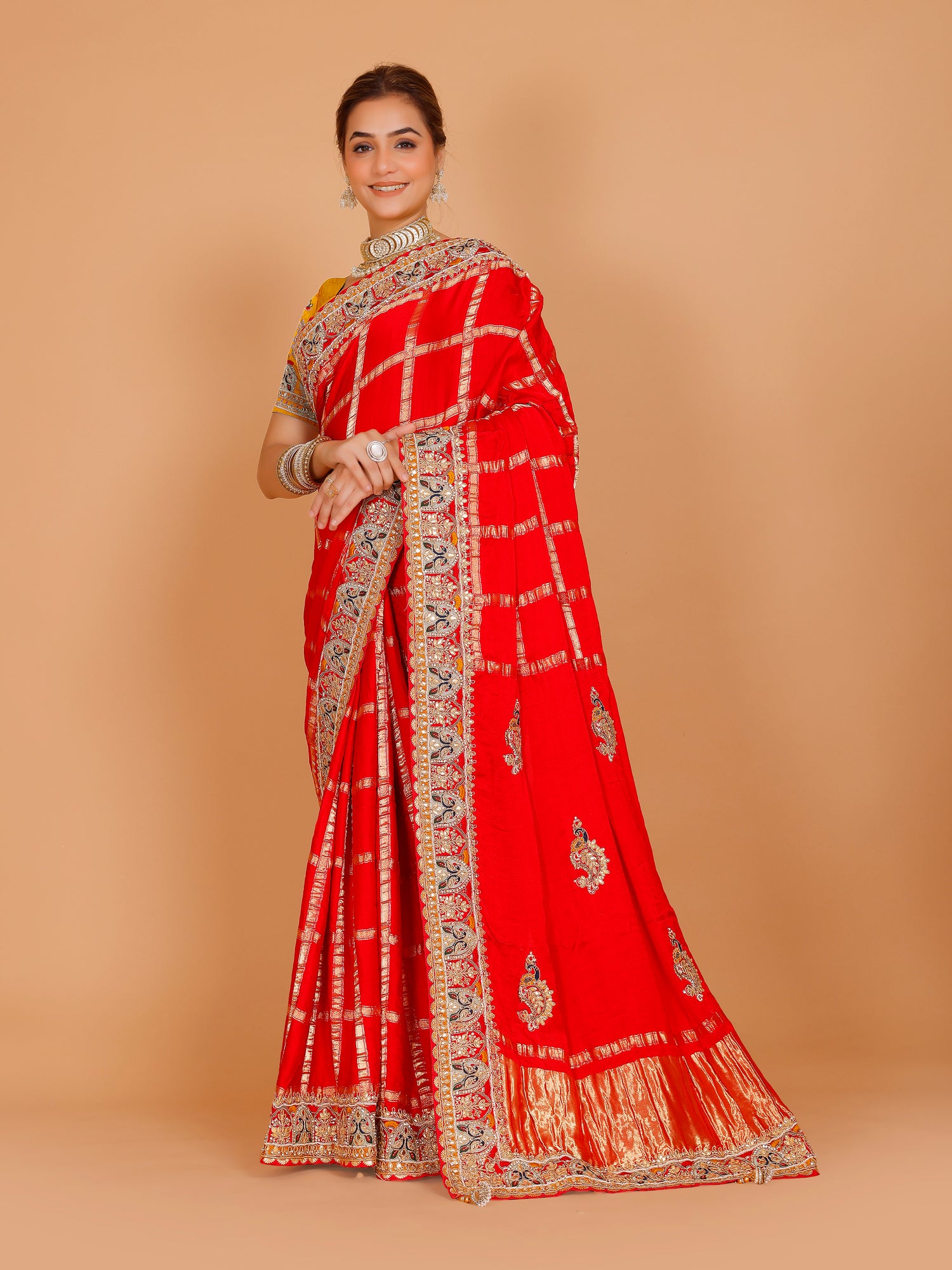 Gisha Silk Zari Work Saree - Roop Darshan
