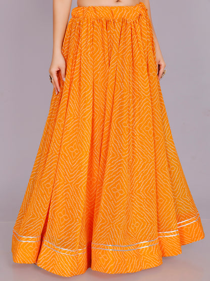 Bandhani Print Skirt