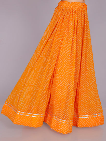 Bandhani Print Skirt