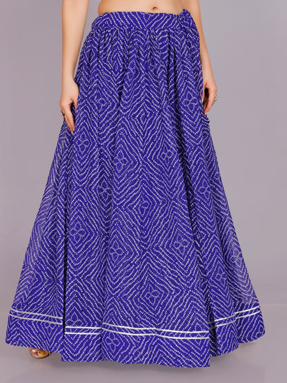 Bandhani Print Skirt