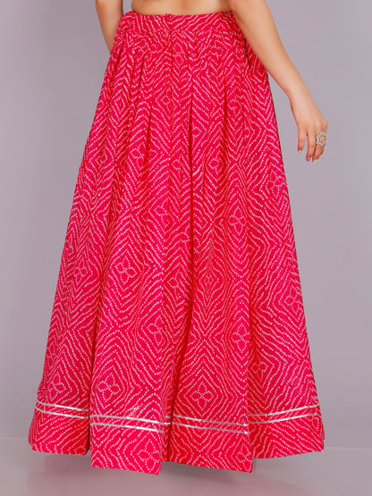 Bandhani Print Skirt