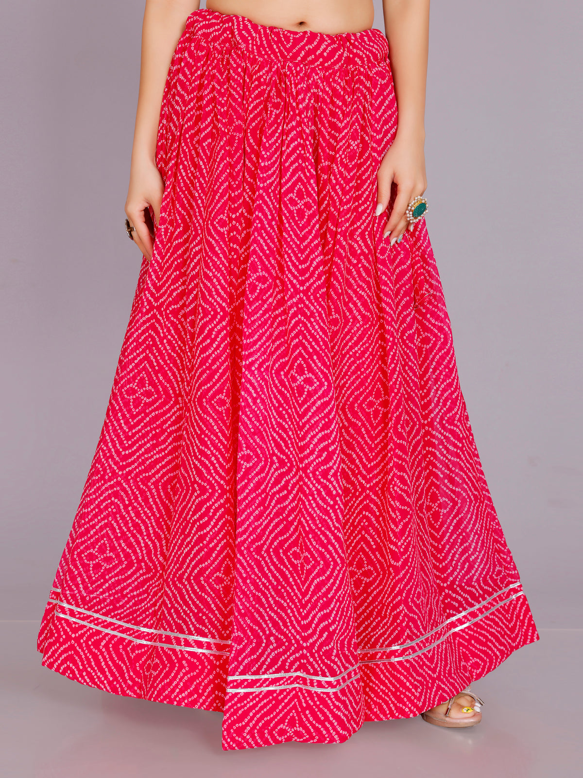 Bandhani Print Skirt