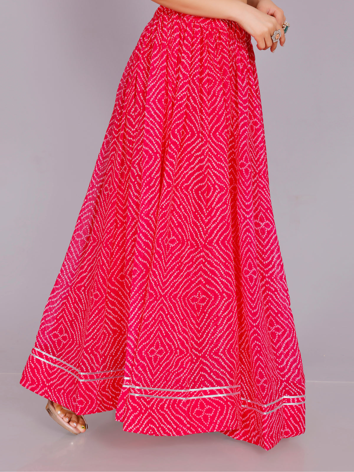 Bandhani Print Skirt