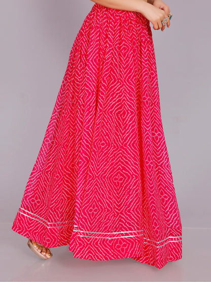 Bandhani Print Skirt