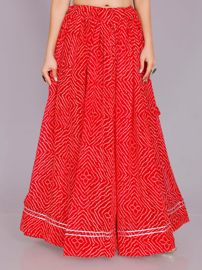 Bandhani Print Skirt