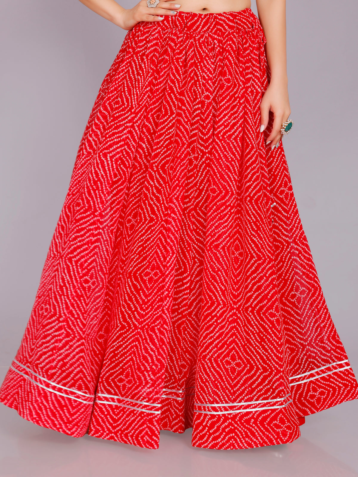 Bandhani Print Skirt