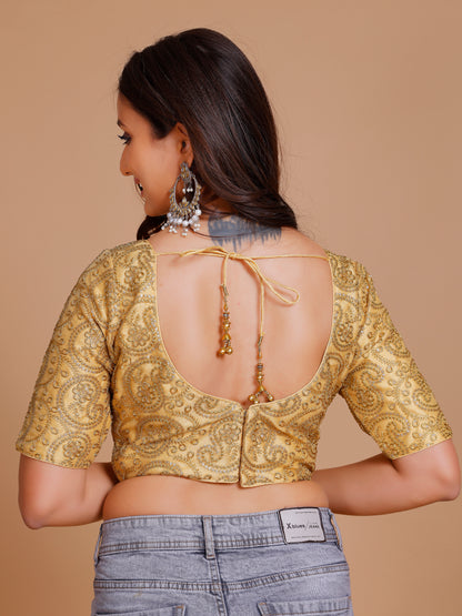 Net Embroidered Tiki Work Blouse