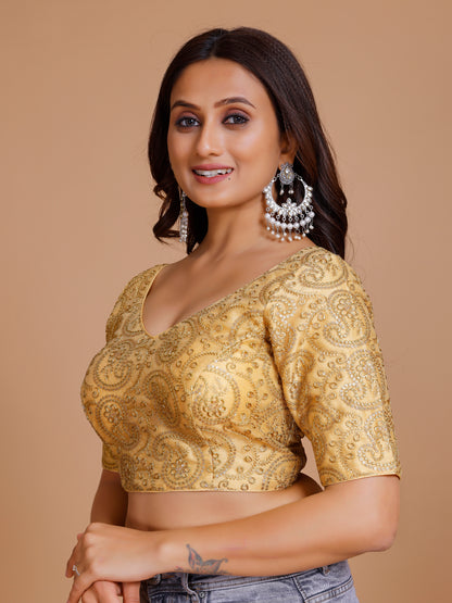 Net Embroidered Tiki Work Blouse