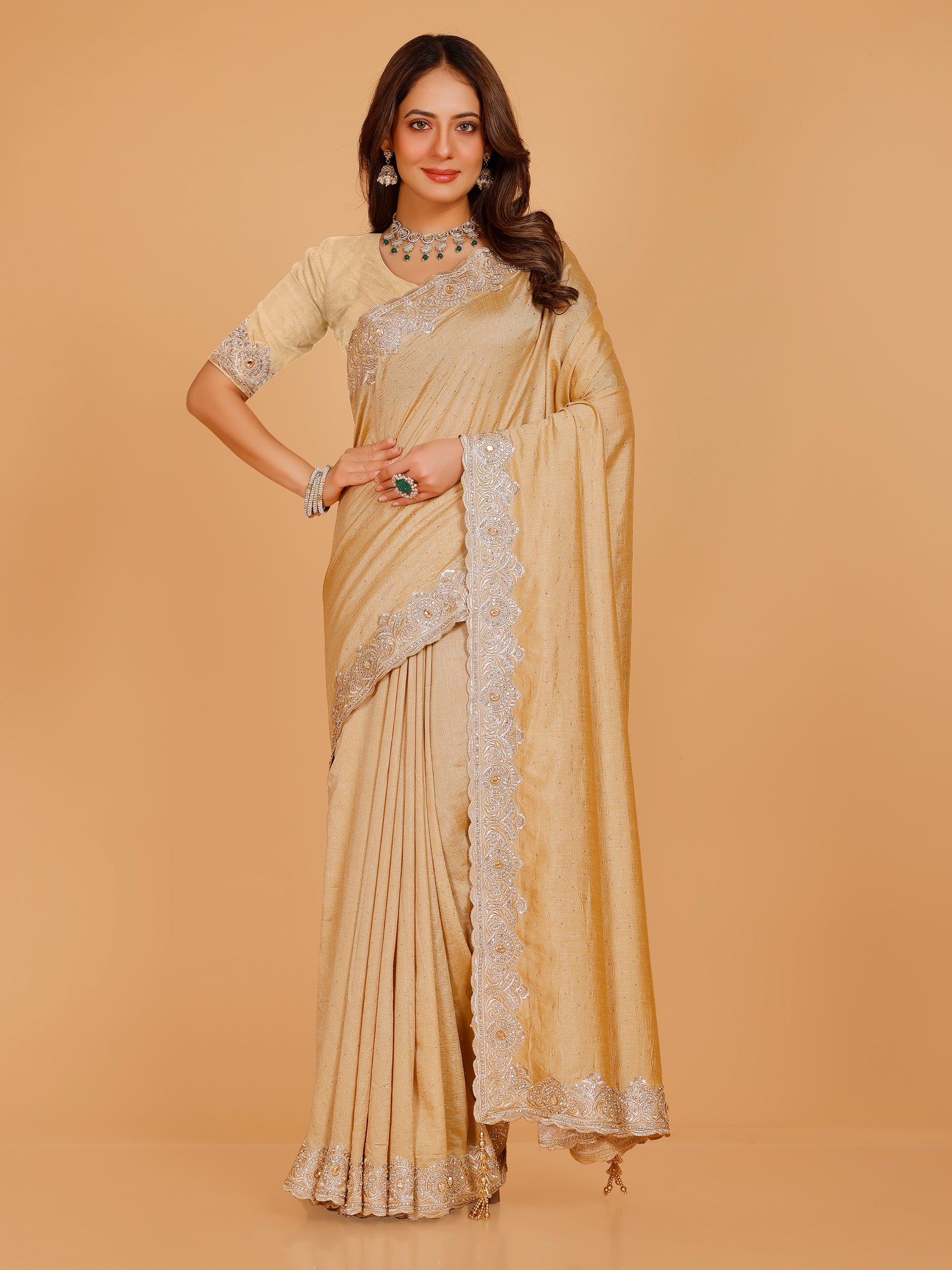 Bhavya Silk Embroidered Saree