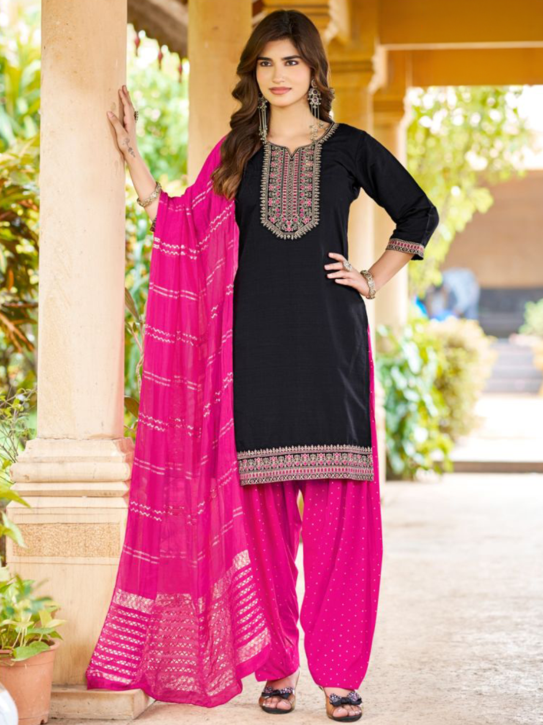 Jeel Silk Patiyala Suit