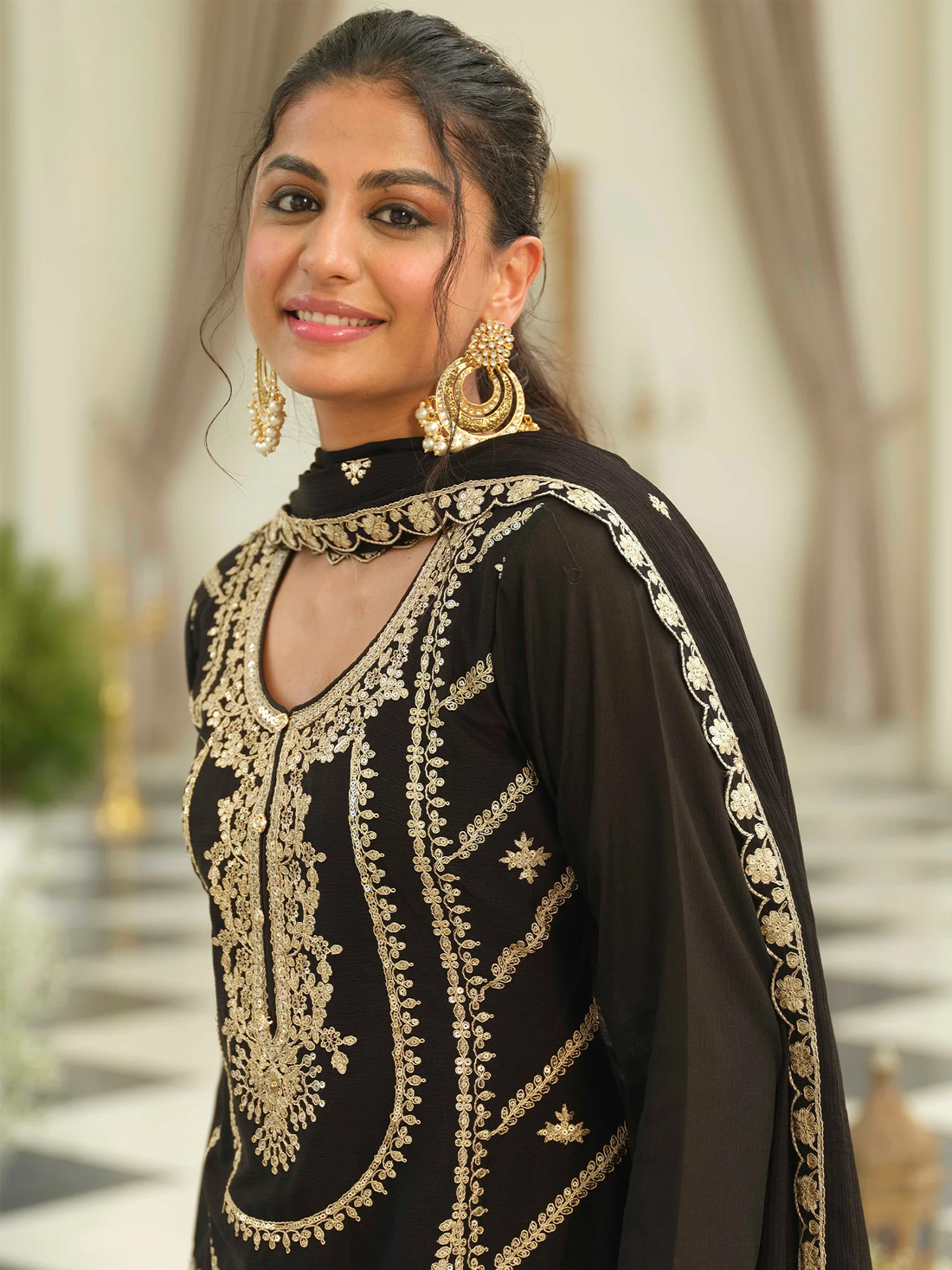 Leena Silk Palazzo Suit