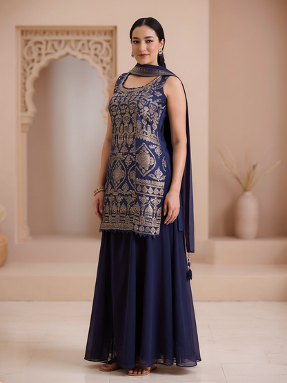 Umangi Silk Palazzo Suit
