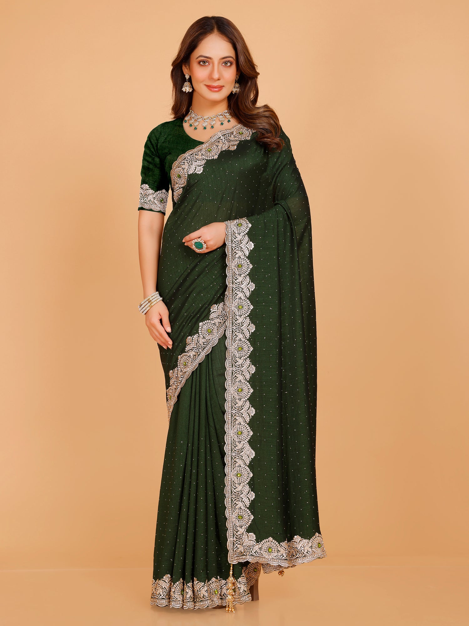 Bhavya Silk Embroidered Saree