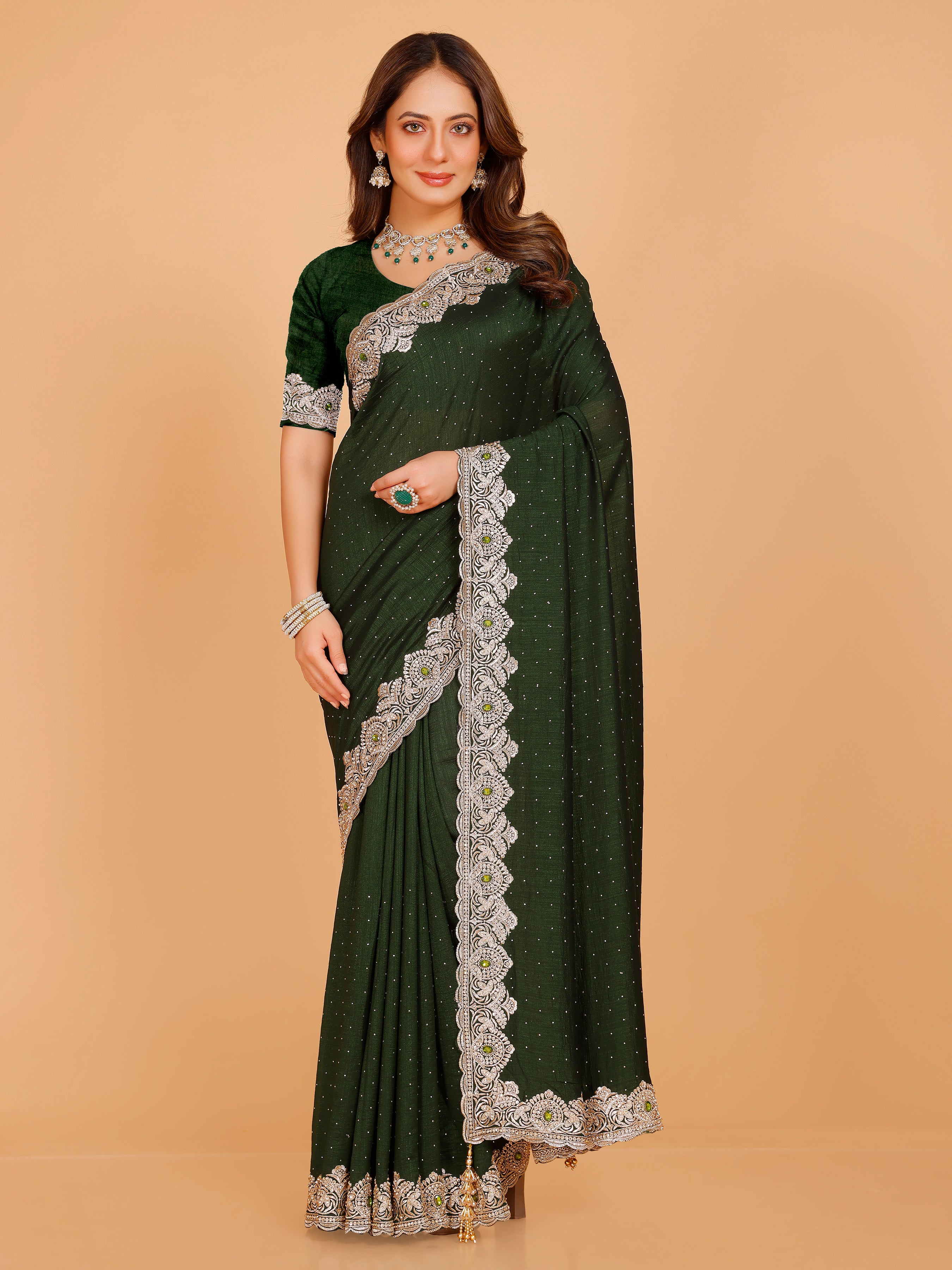 Bhavya Silk Embroidered Saree
