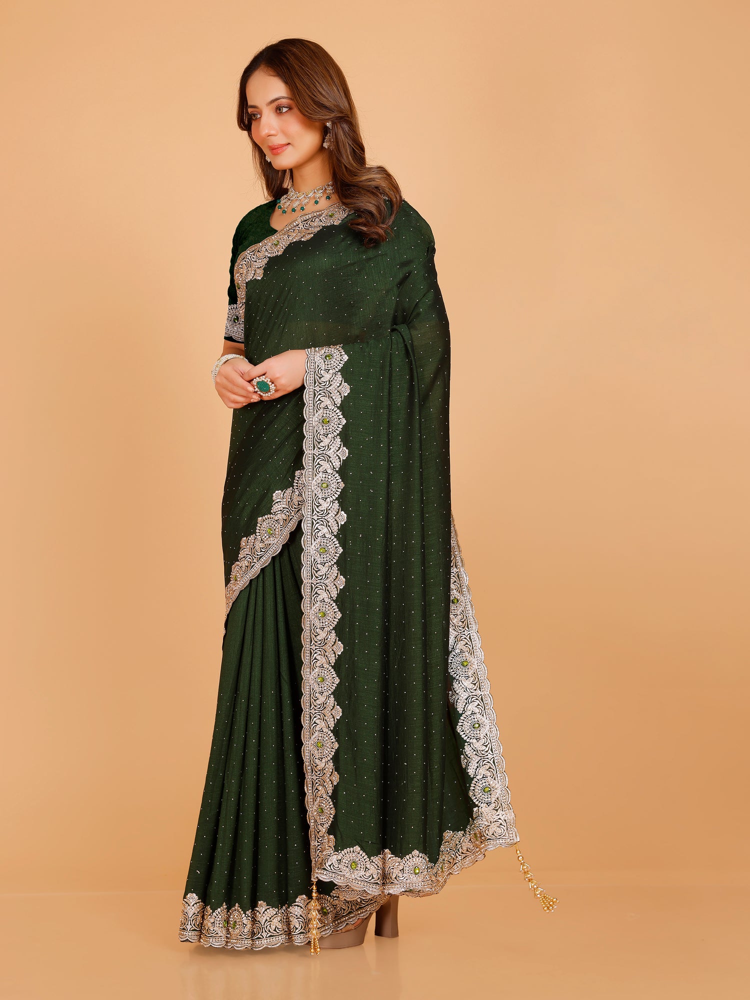 Bhavya Silk Embroidered Saree