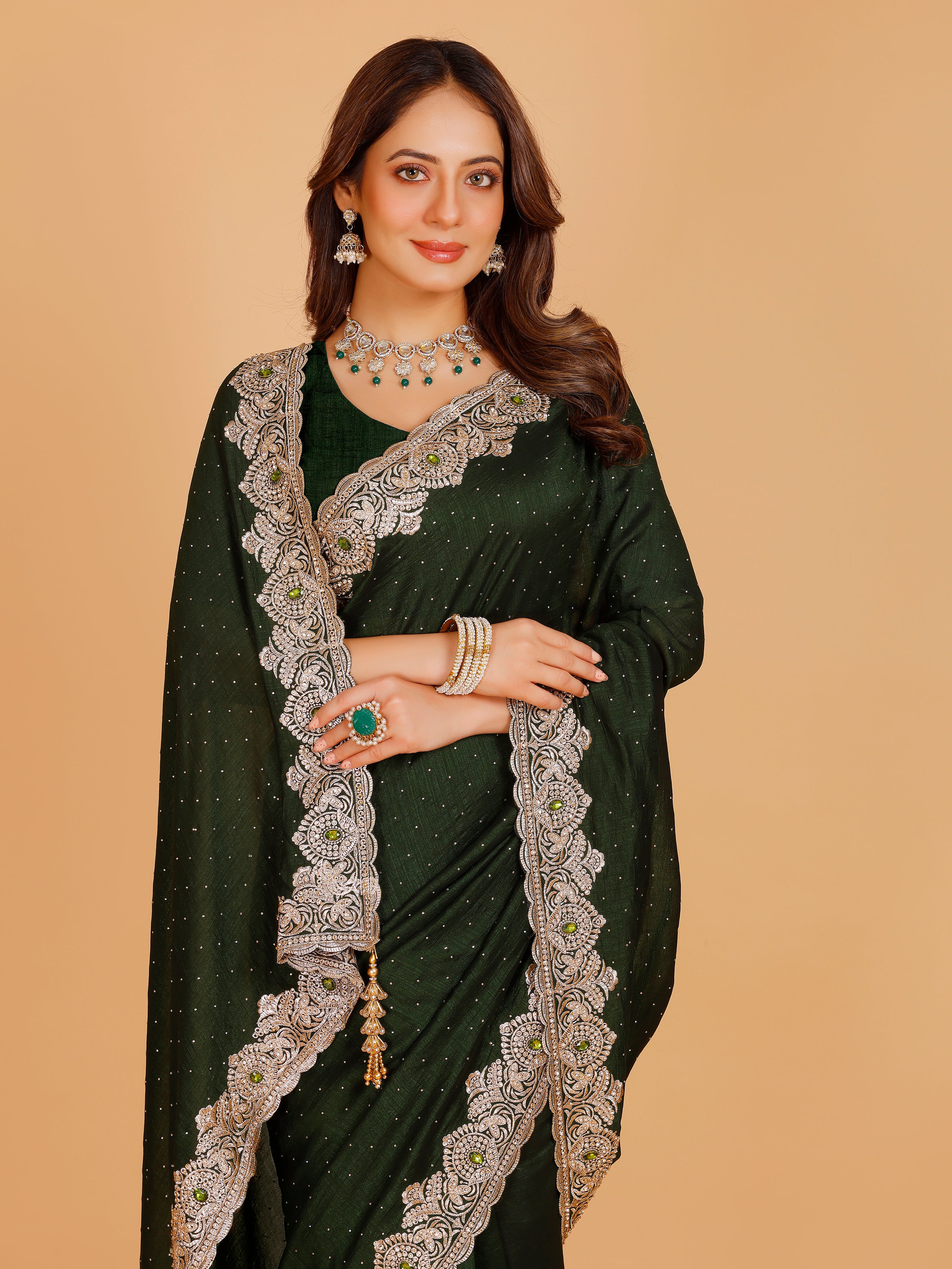Bhavya Silk Embroidered Saree