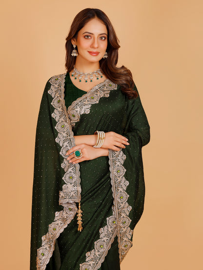 Bhavya Silk Embroidered Saree