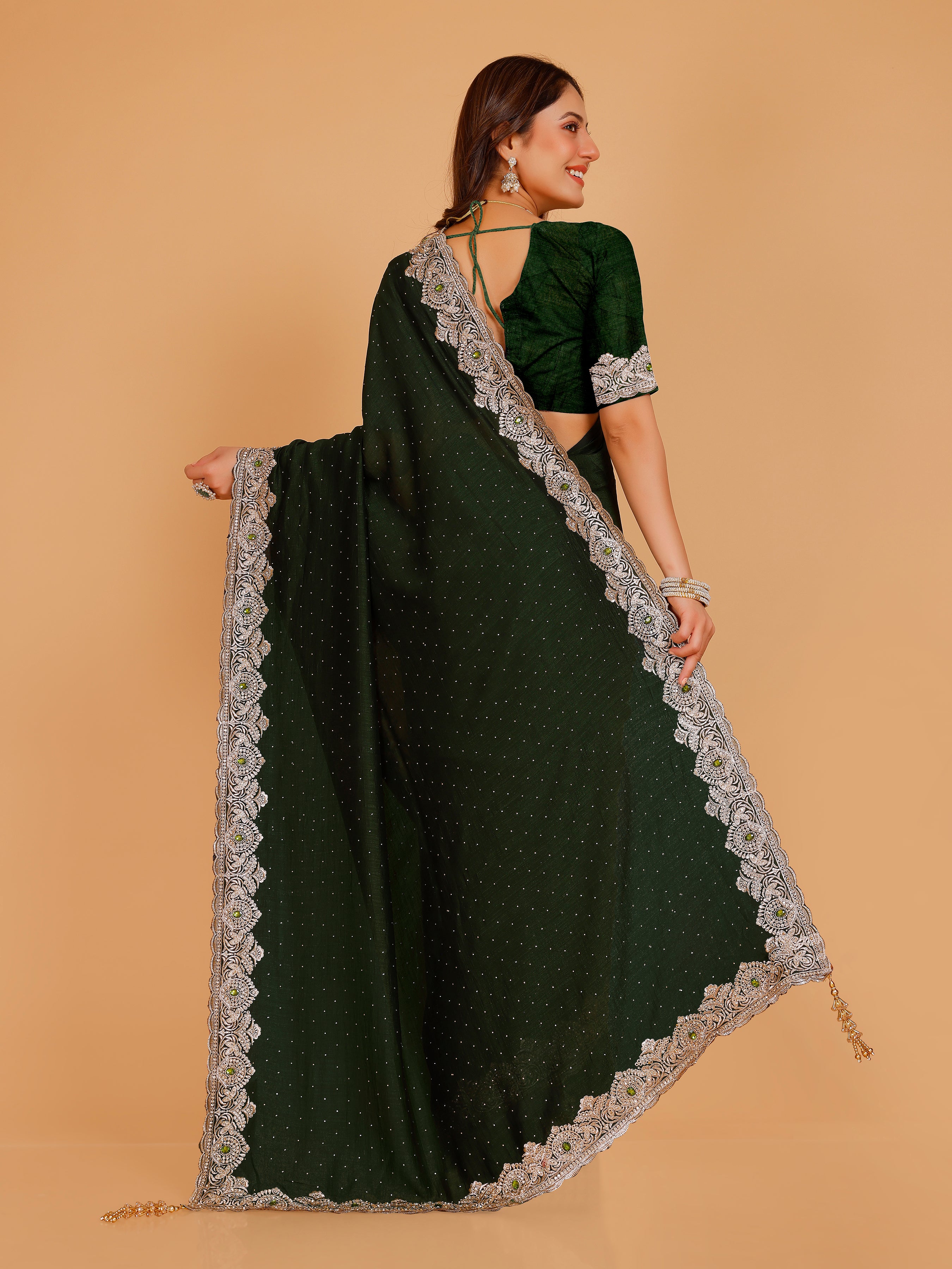 Bhavya Silk Embroidered Saree