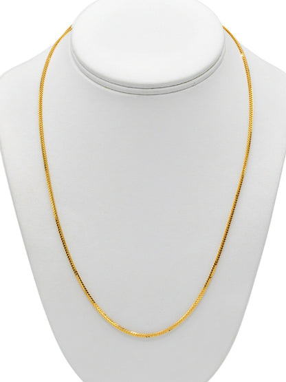 22Ct Gold Fox Tail Chain - 55 cm