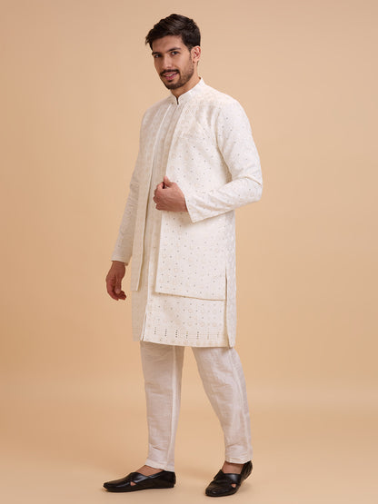Mens Kurta Set With Jacket