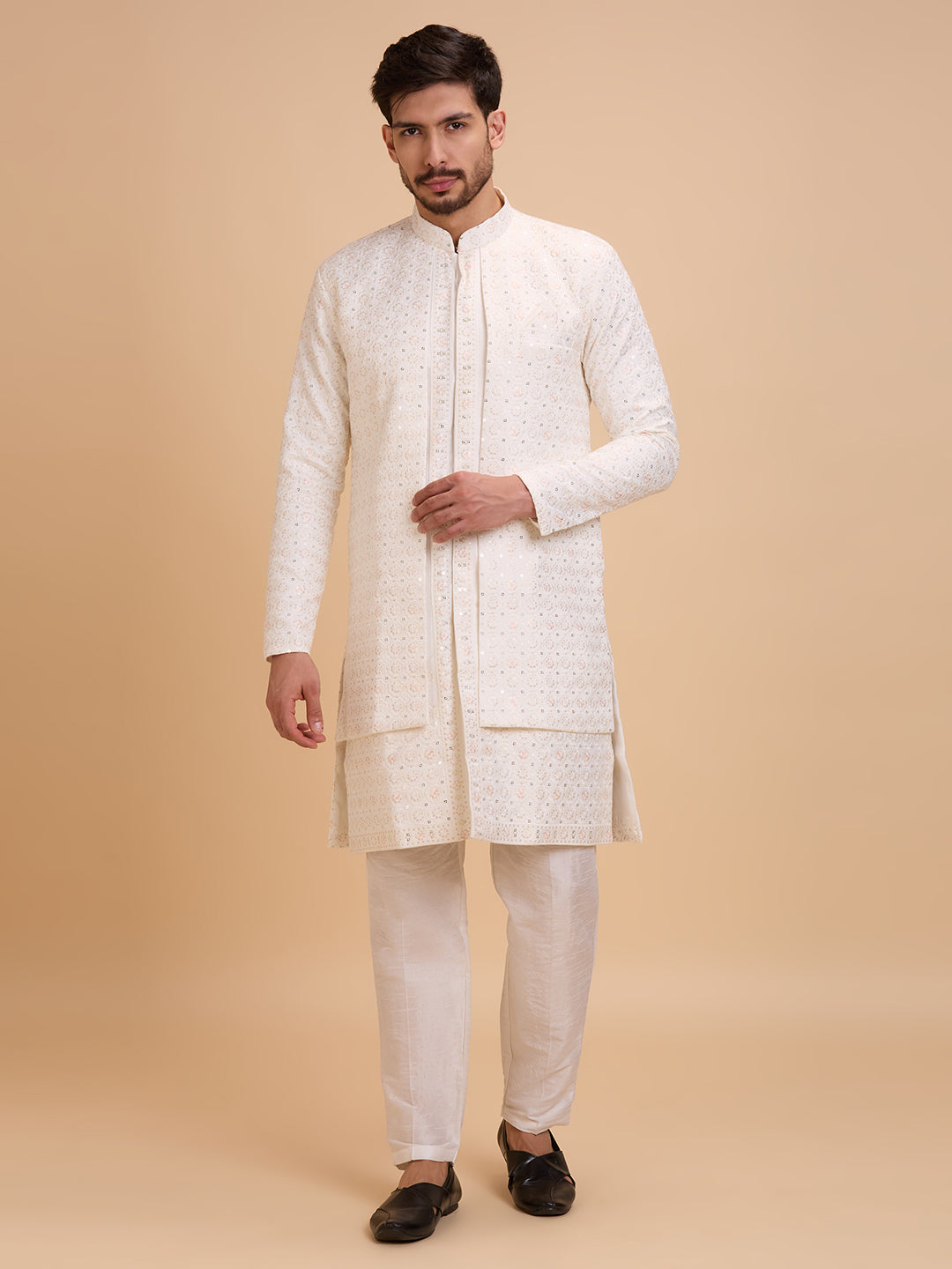 Mens Kurta Set With Jacket