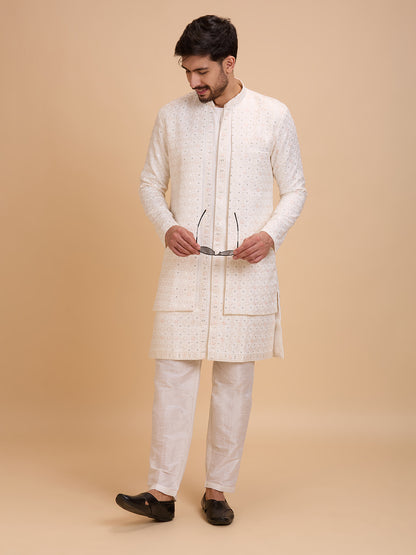 Mens Kurta Set With Jacket