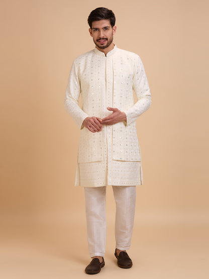 Mens Kurta Set Jacket Style