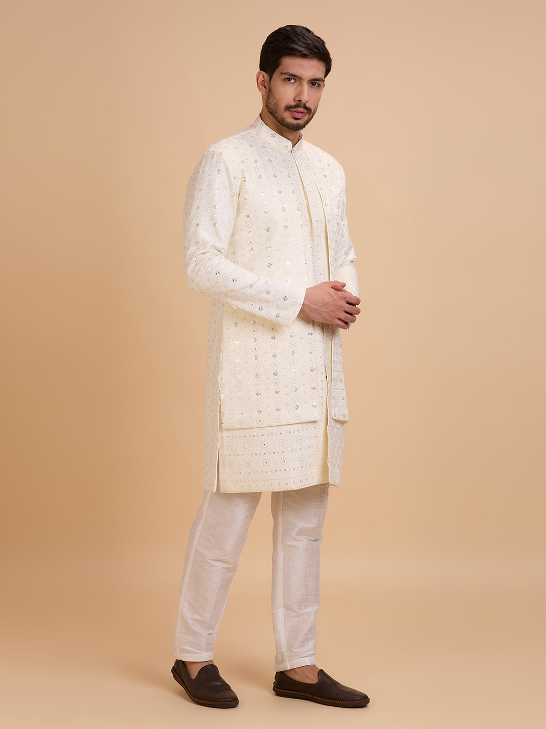 Mens Kurta Set Jacket Style