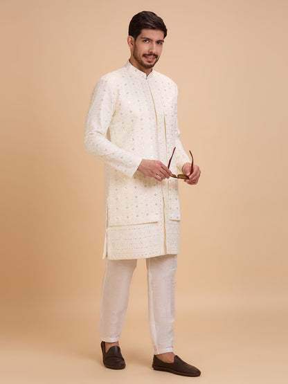 Mens Kurta Set Jacket Style
