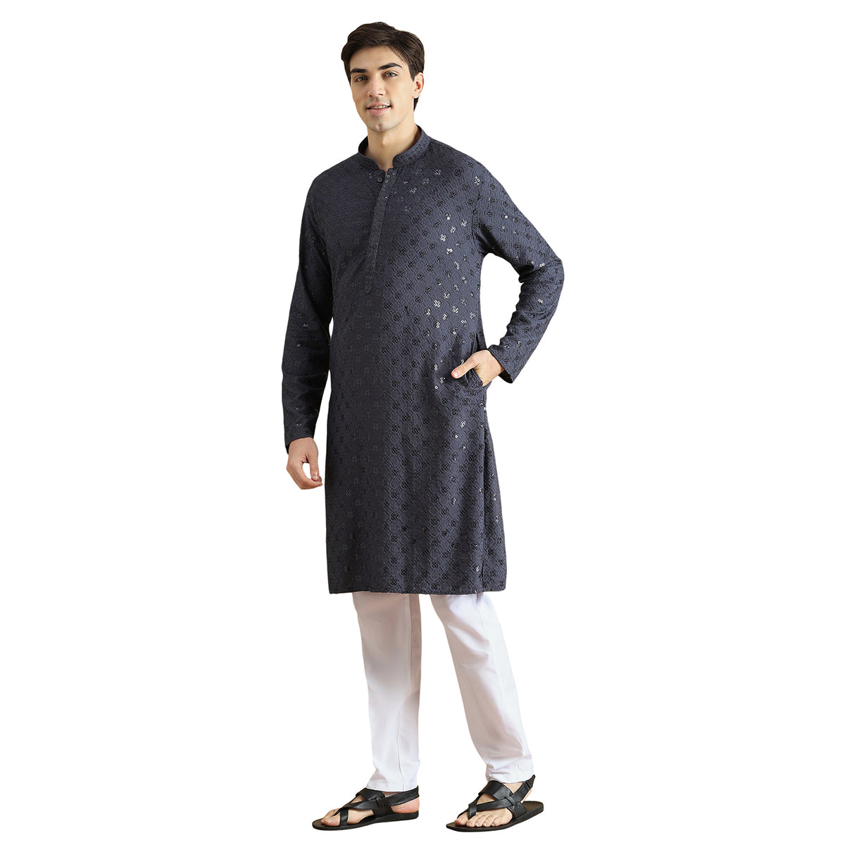 Chikankari Kurta Pyjama Set