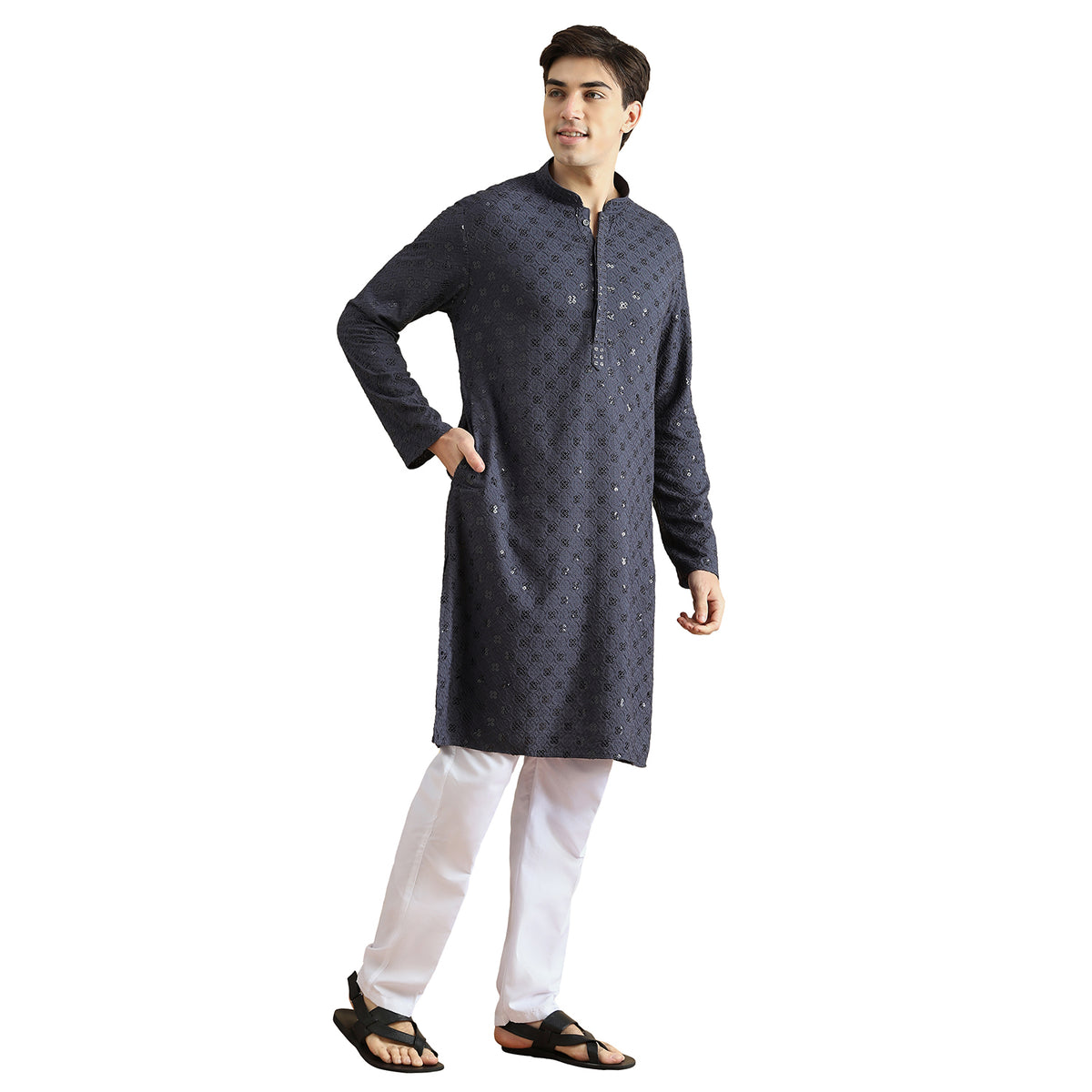 Chikankari Kurta Pyjama Set