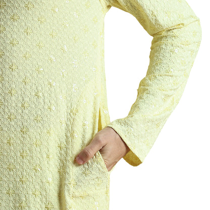 Chikankari Kurta Pyjama Set