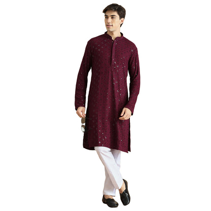 Chikankari Kurta Pyjama Set